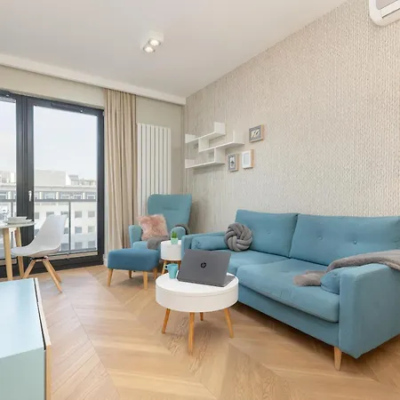 Bright Blue Apartment With Balcony, Parking And Air Conditioning In Warsaw By Noclegi Renters Zewnętrze zdjęcie