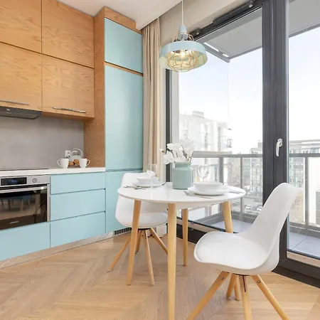 Bright Blue Apartment With Balcony, Parking And Air Conditioning In Warsaw By Noclegi Renters Zewnętrze zdjęcie